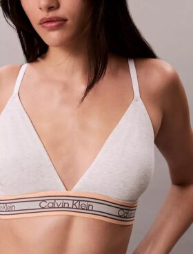 Icon Pamuk Modal Çizgili Hafif Astarlı Üçgen Bralette