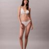 Icon Pamuk Modal Çizgili Hafif Astarlı Üçgen Bralette