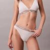 Icon Pamuk Modal Çizgili Hafif Astarlı Üçgen Bralette