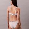 Icon Pamuk Modal Çizgili Hafif Astarlı Üçgen Bralette