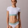 Icon Pamuk Modal Çizgili Hafif Astarlı T-Shirt Bralette