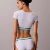 Icon Pamuk Modal Çizgili Hafif Astarlı T-Shirt Bralette