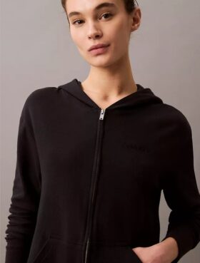 Icon Pamuklu Havlu Kumaş Fermuarlı Pijama Hoodie