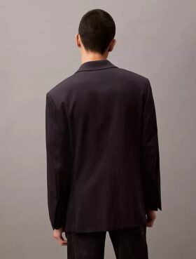 Çift Düğmeli Yün Gabardin Karışımlı Blazer
