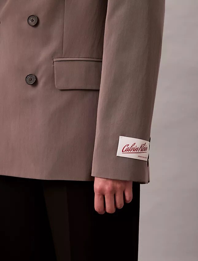 Çift Düğmeli Yün Gabardin Karışımlı Blazer Çift Düğmeli Yün Gabardin Karışımlı Blazer