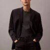 Çift Düğmeli Yün Gabardin Karışımlı Blazer