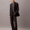 Çift Düğmeli Yün Gabardin Karışımlı Blazer