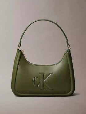 Kabartmalı Monogram Omuz Çantası