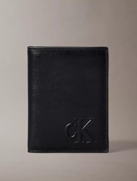 Kabartmalı Monogramlı İkiye Katlanan Cüzdan, Bozuk Para Cebi
