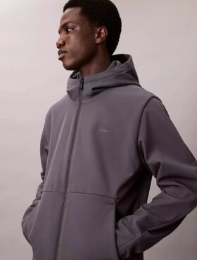 Kapüşonlu Softshell Fermuarlı Ceket