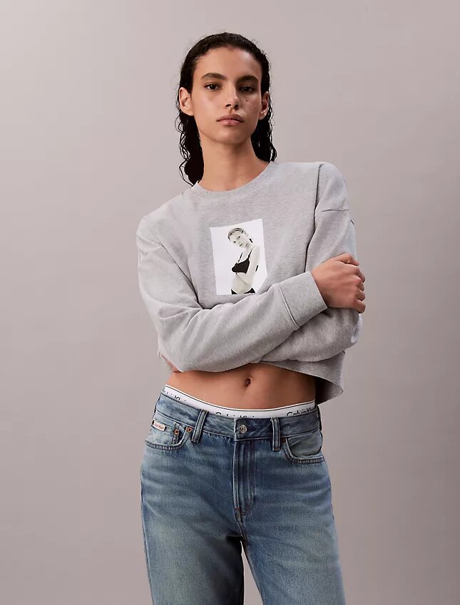Kate Moss Terry Grafik Rahat Sweatshirt Kate Moss Terry Grafik Rahat Sweatshirt