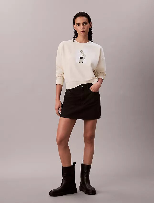 Kate Moss Terry Grafik Rahat Sweatshirt Kate Moss Terry Grafik Rahat Sweatshirt