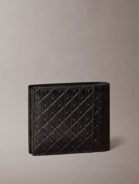 Kavurma Monogram Desenli, Bozuk Para Cüzdanı Dahil İkiye Katlanan Cüzdan