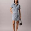 Kemerli Denim Mini Elbise Kemerli Denim Mini Elbise