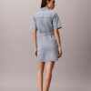 Kemerli Denim Mini Elbise Kemerli Denim Mini Elbise