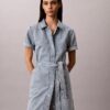 Kemerli Denim Mini Elbise Kemerli Denim Mini Elbise