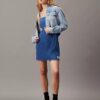 Kesimli Denim Mini Elbise Kesimli Denim Mini Elbise