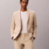 Keten Karışımlı Dar Kesim Blazer Keten Karışımlı Dar Kesim Blazer