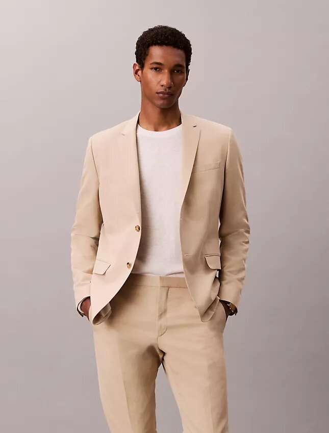 Keten Karışımlı Dar Kesim Blazer Keten Karışımlı Dar Kesim Blazer