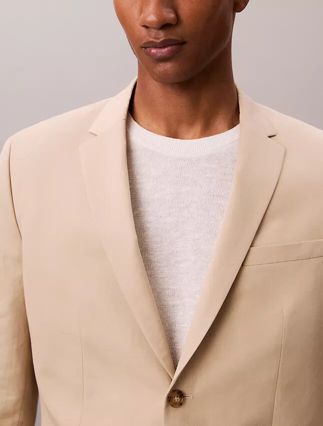 Keten Karışımlı Dar Kesim Blazer Keten Karışımlı Dar Kesim Blazer
