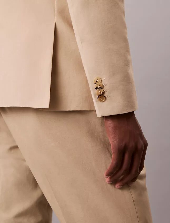 Keten Karışımlı Dar Kesim Blazer Keten Karışımlı Dar Kesim Blazer