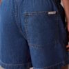 Keten Karışımlı Denim Çekip Giyilen Şort