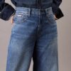 Keten Karışımlı Geniş Paça Jean Keten Karışımlı Geniş Paça Jean