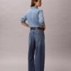 Keten Karışımlı Geniş Paça Jean Keten Karışımlı Geniş Paça Jean