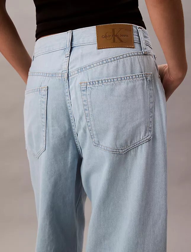 Keten Karışımlı Geniş Paça Jean Keten Karışımlı Geniş Paça Jean