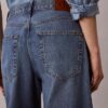Keten Karışımlı Geniş Paça Jean Keten Karışımlı Geniş Paça Jean