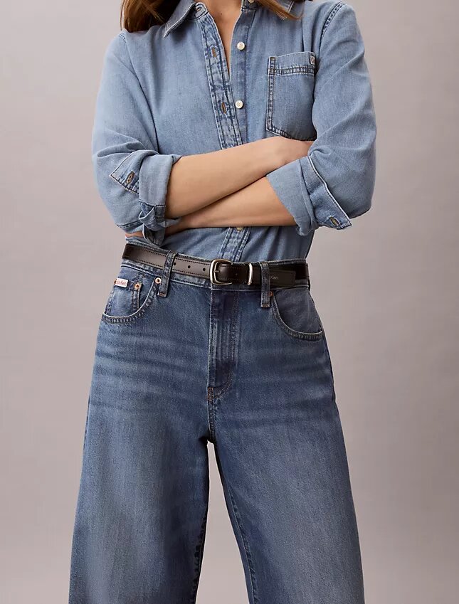 Keten Karışımlı Geniş Paça Jean Keten Karışımlı Geniş Paça Jean