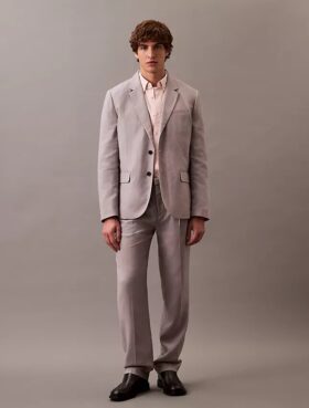 Keten Karışımlı Klasik Blazer