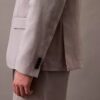 Keten Karışımlı Klasik Blazer