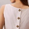 Keten Karışımlı Kısa Tank Top Keten Karışımlı Kısa Tank Top