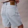 Keten Karışımlı Rahat Denim Bermuda Şort Keten Karışımlı Rahat Denim Bermuda Şort