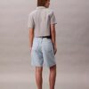 Keten Karışımlı Rahat Denim Bermuda Şort Keten Karışımlı Rahat Denim Bermuda Şort