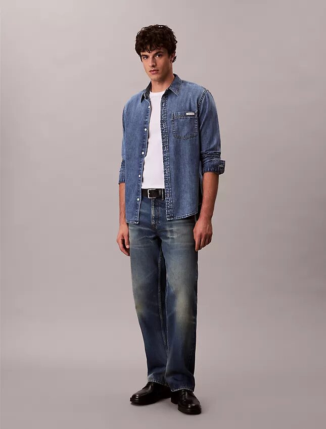Klasik Denim Düğmeli Gömlek Klasik Denim Düğmeli Gömlek