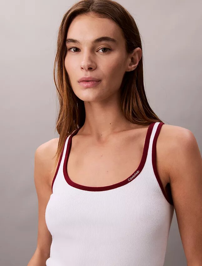Kontrast Kenarlı Ribana Tank Top Kontrast Kenarlı Ribana Tank Top