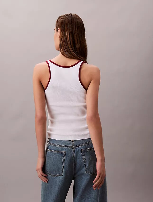 Kontrast Kenarlı Ribana Tank Top Kontrast Kenarlı Ribana Tank Top