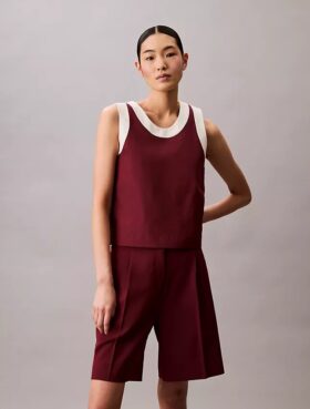 Kontrast Süslemeli Rahat Tank Top