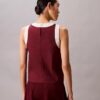 Kontrast Süslemeli Rahat Tank Top Kontrast Süslemeli Rahat Tank Top