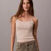 Konturlu Ribana Desenli Monogram Tank Top