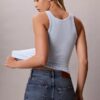 Konturlu Ribana Logo Grafikli Tank Top Konturlu Ribana Logo Grafikli Tank Top