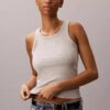 Konturlu Ribana Logo Grafikli Tank Top