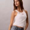 Konturlu Ribana Logo Grafikli Tank Top