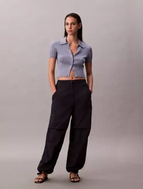 Kırışık Naylon Paraşüt Pantolonlar