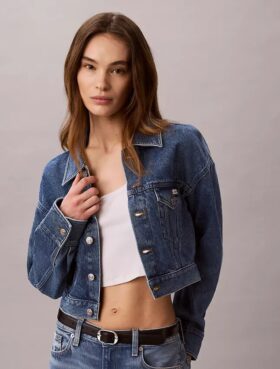 Kısa Denim Trucker Jacket