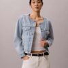 Kısa Yakasız Denim Trucker Jacket