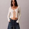 Kıvrımlı Etek Ucu A-Line Denim Şort Kıvrımlı Etek Ucu A-Line Denim Şort