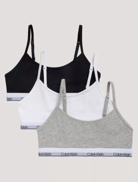 Kız Çocuk İçin Cotton Stretch 3’lü Paket Unlined Kısa Bralette